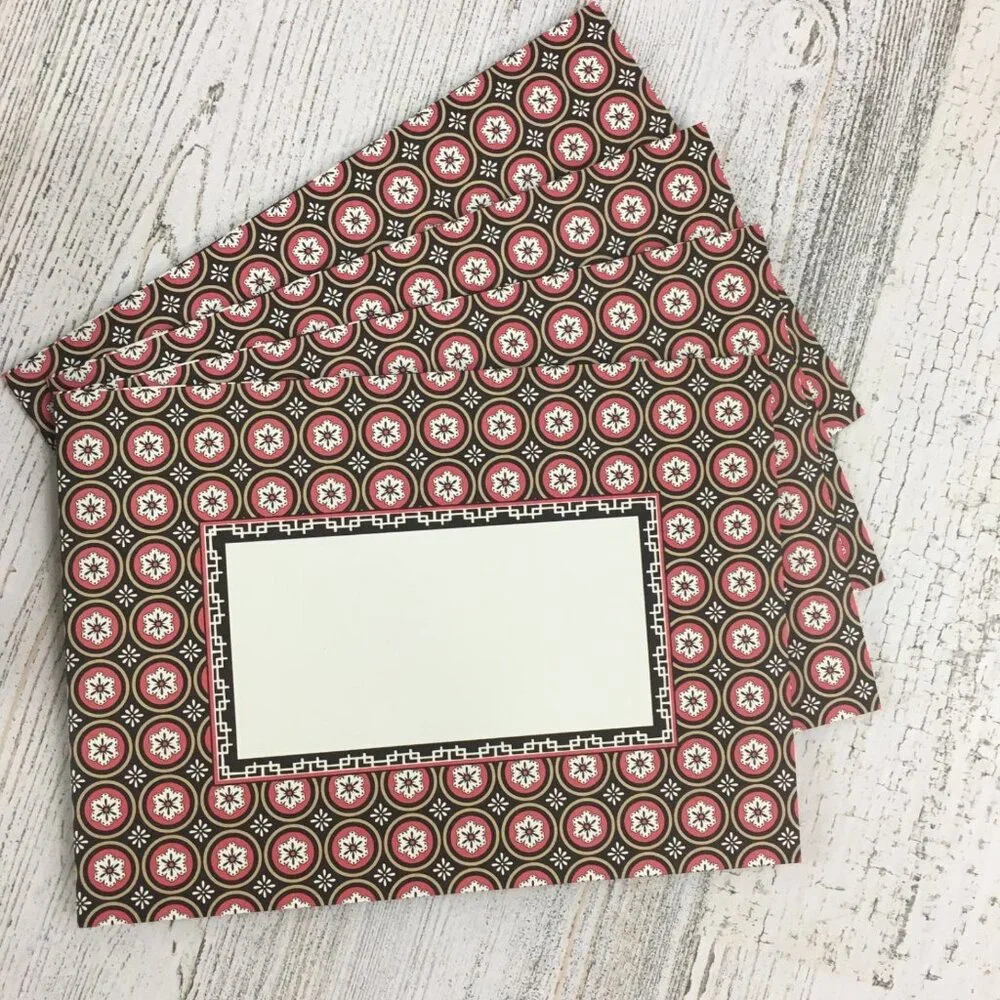 Vera Bradley Imperial Toile Retired Rare Note Cards 4 Card 4 Envelopes